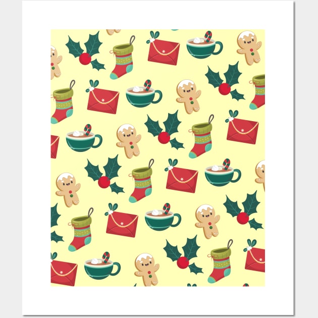 Christmas pattern, Funny Christmas design gift idea Wall Art by AS Shirts